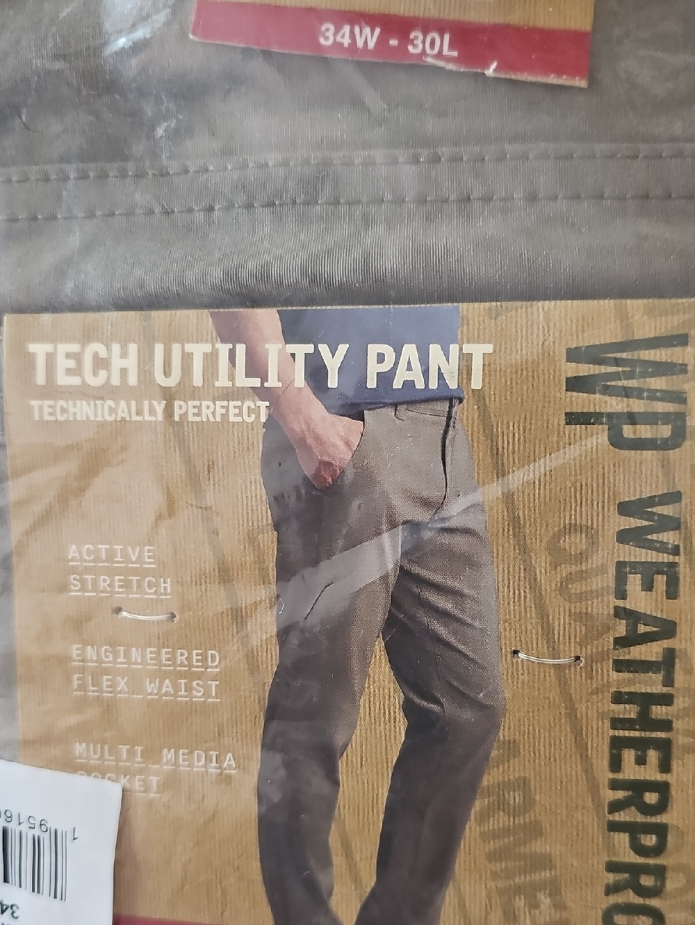 Weatherproof Tech Utility Pant - Khaki/Tan